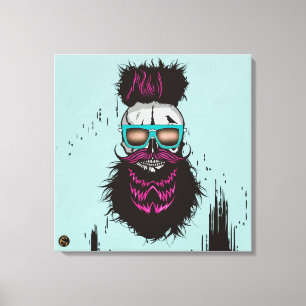 Death head punk hipster G-skulls i love death Canvas Print