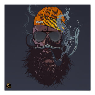 Death head punk hipster G-skulls skull love cool Poster