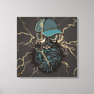 Death head punk hipster G-skulls skull storm Canvas Print