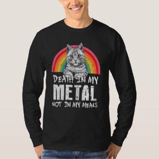 Death In My Metal Not My Meals Cat Vintage T-Shirt