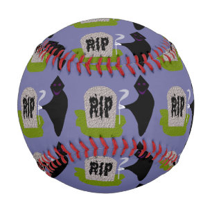 Death in the Cemetery Halloween Baseball