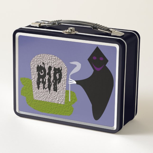 Death in the Cemetery Halloween Metal Lunchbox (Front)
