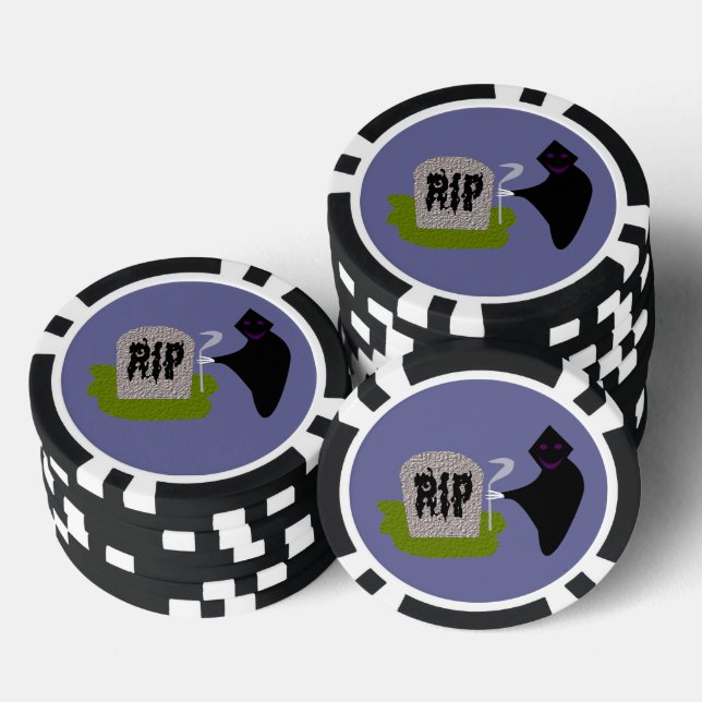 Death in the Cemetery Halloween Poker Chips (Stack)