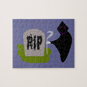 Death in the Cemetery Halloween Puzzle