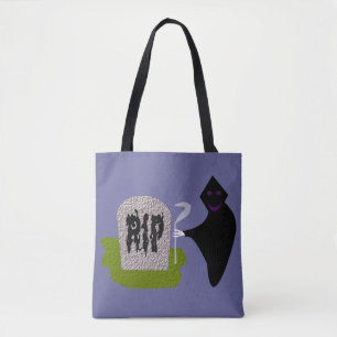 Death in the Cemetery Halloween Tote Bag