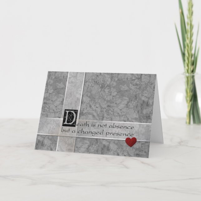 Death is not absence card (Front)
