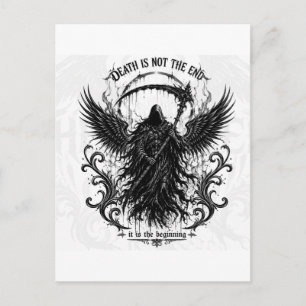 Death Is Not the End Gothic Grim Reaper Postcard