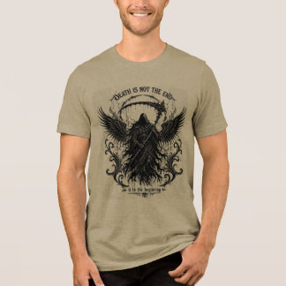 Death Is Not the End Gothic Grim Reaper Tri-Blend Shirt