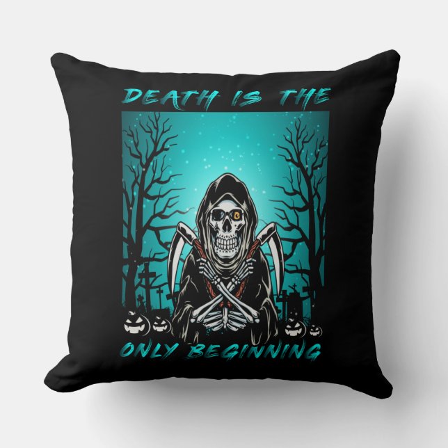 Death Is The Only Beginning – Grim Reaper Cushion (Front)