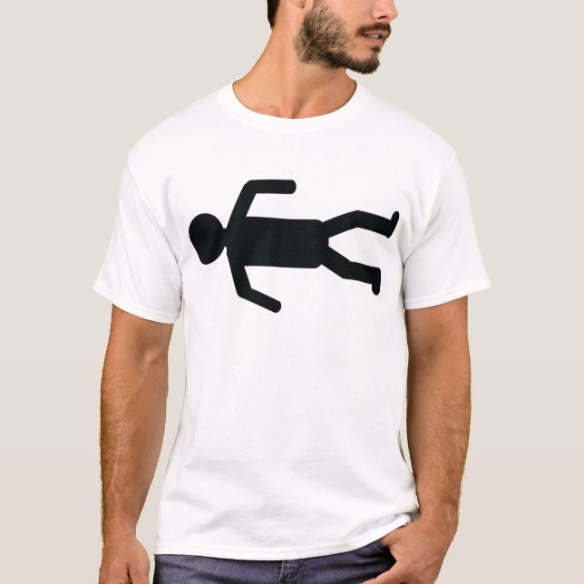 death man on floor icon T-Shirt (Front)