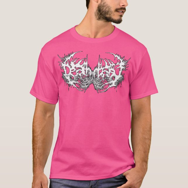 Death Metal Band Logo Symbol Font Metalhead Musici T-Shirt (Front)