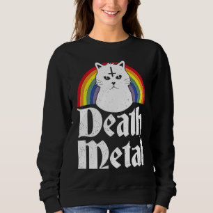 Death Metal Cat Rainbow Sweatshirt