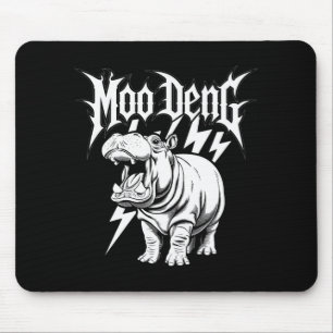 Death Metal Cute Baby Hippo Moo Deng Hippopotamus Mouse Mat