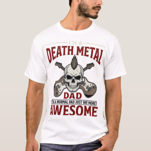 Death Metal Dad Skull Guitar Vintage Shirt Design_