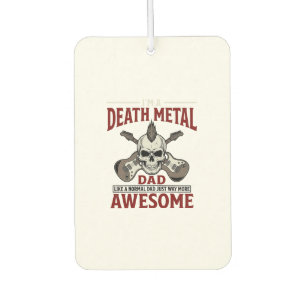 Death Metal Dad Skull Guitar Vintage Shirt Design_ Car Air Freshener