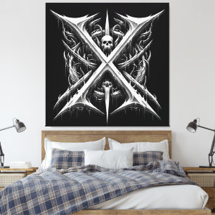 Death Metal Headbanger - Heavy Metal Metalheads Canvas Print
