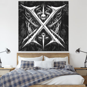 Death Metal Headbanger - Heavy Metal Metalheads Canvas Print
