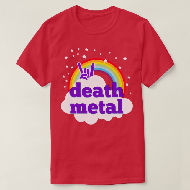 Death metal pink rainbow T-Shirt (Design Front)