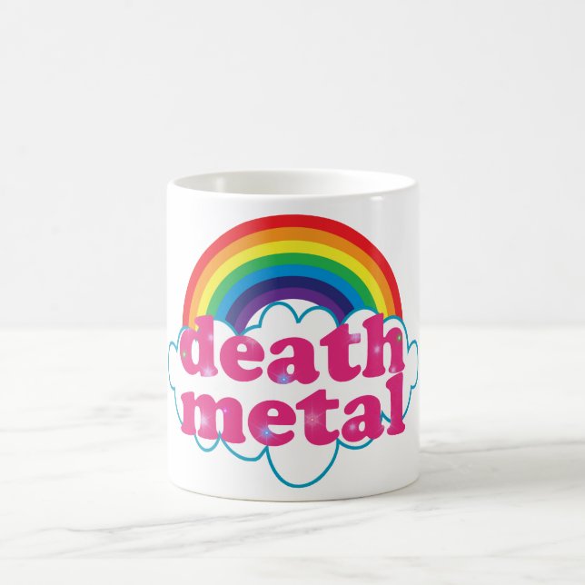 Death Metal rainbow design Coffee Mug (Center)