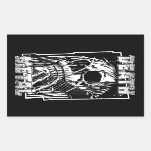 Death Metal Rectangular Sticker