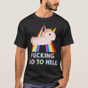 Death Metal Unicorn Designs Pastel Goth Hell T-Shirt