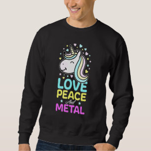 Death Metal Unicorn Metal Fan Sweatshirt