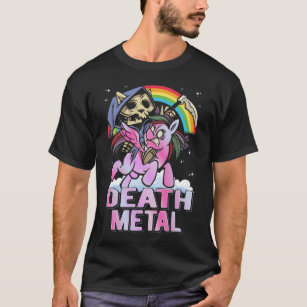 Death Metal Unicorn Reaper Rainbow T-Shirt