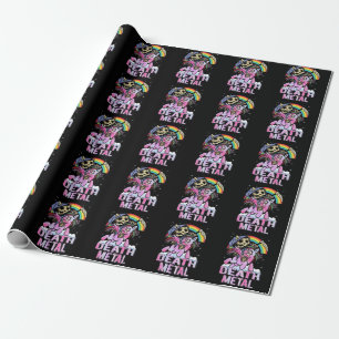 Death Metal Unicorn Reaper Rainbow Wrapping Paper