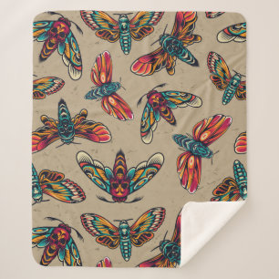 Death Moth Sherpa Blanket