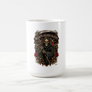 Death Never Sleeps Long Sleeve Coffee Mug