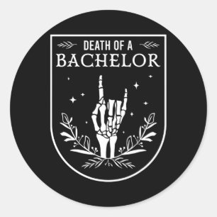 Death Of A Bachelor Best Man Groom Gothic Bachelor Classic Round Sticker