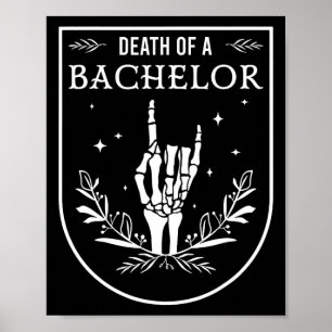 Death Of Bachelor Groom Groomsman Gothic Halloween Poster