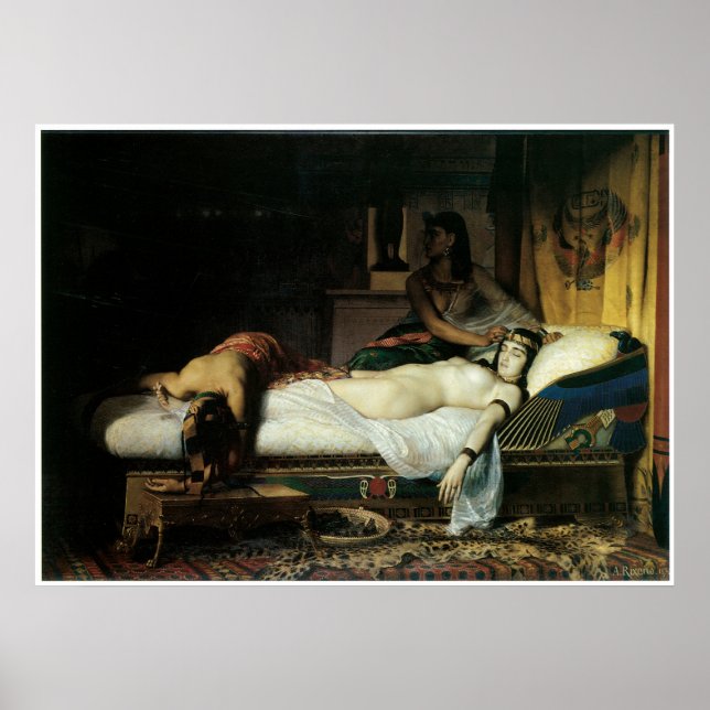Death of Cleopatra, 1874 Jean-Andre Rixens Poster (Front)
