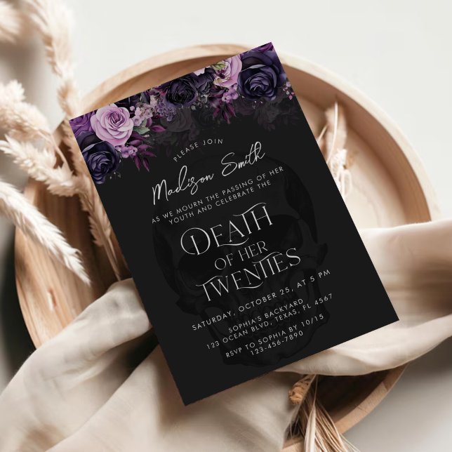 Death Of Her Twenties 30th Birthday Party Invitation (Creator Uploaded)