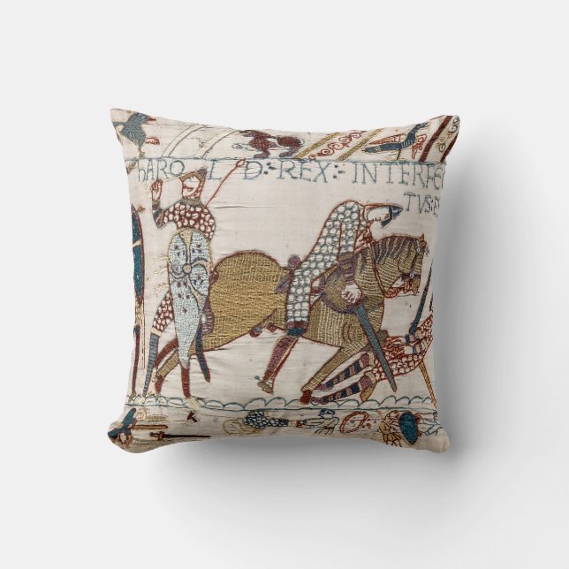 Death of King Harold (Bayeux Tapestry) Cushion (Front)
