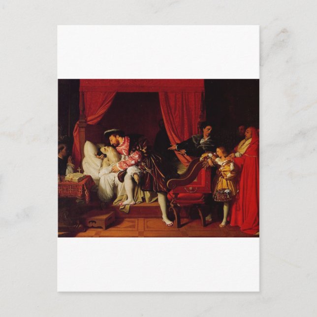 Death of Leonardo Da Vinci by Ingres circa 1818 Postcard (Front)