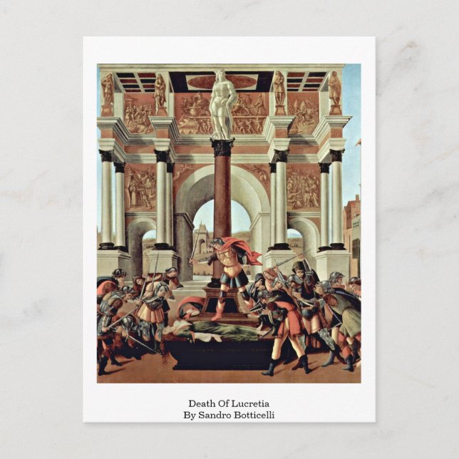 Death Of Lucretia By Sandro Botticelli Postcard (Front)