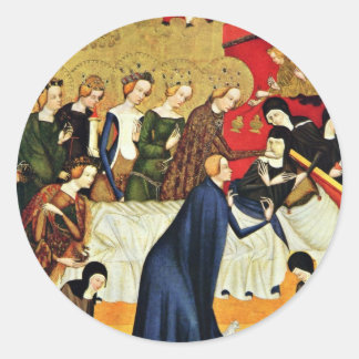 Death Of St. Clare By Meister Von Heiligenkreuz (B Classic Round Sticker