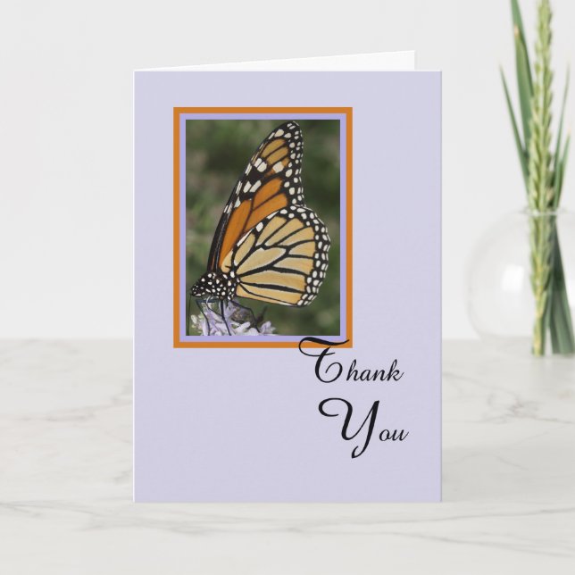 Death or Sympathy Thank You Card -- Butterfly (Front)