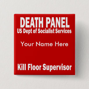 Death Panel - Kill Floor Supervisor 15 Cm Square Badge