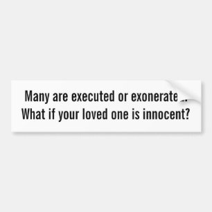 Death Penalty and Innocence Bumper Sticker