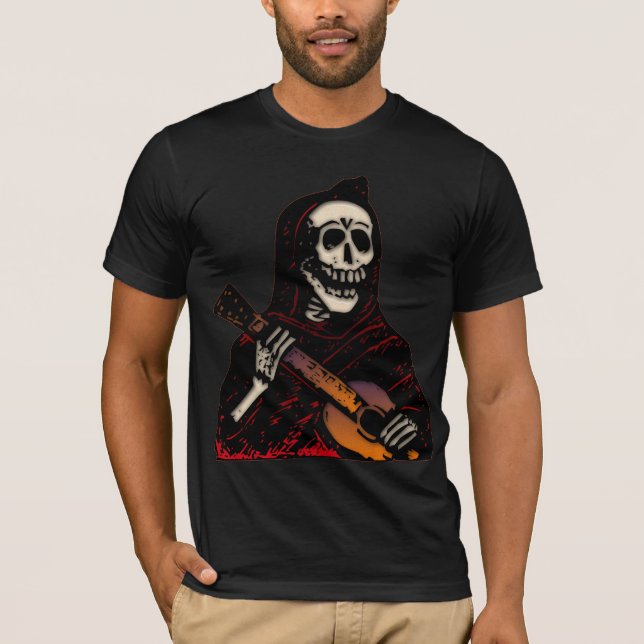DEATH PLAYING GUITAR T-Shirt (Front)