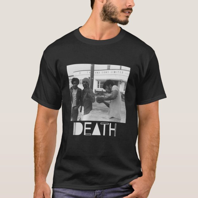Death  protopunk band from Detroit White Logo Gift T-Shirt (Front)
