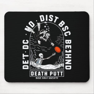 Death Putt Disc Golf Society Scu Diver Halloween F Mouse Mat