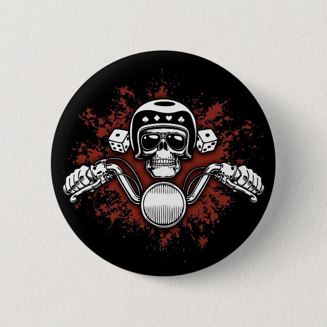 Death Rider - Dice 6 Cm Round Badge (Front)