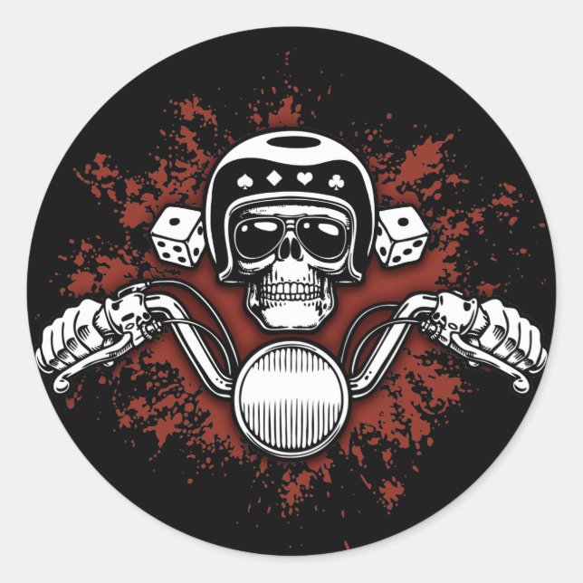 Death Rider - Dice Classic Round Sticker (Front)