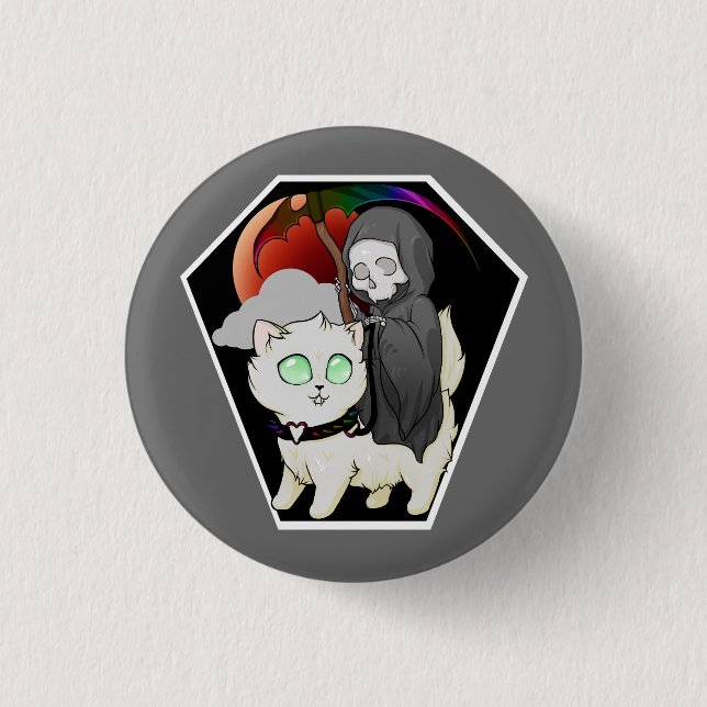 Death Rides 3 Cm Round Badge (Front)