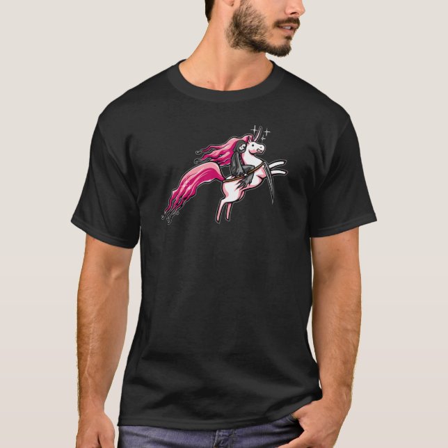 Death Rides a Pink Pony T-Shirt (Front)