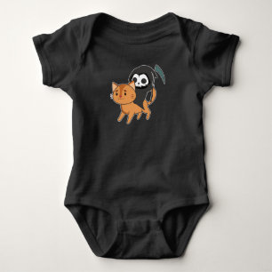 Death Riding Cat Funny - Funny Cats Baby Bodysuit