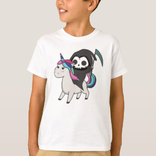 Death Riding Unicorn Funny Unicorns Rainbow T-Shirt